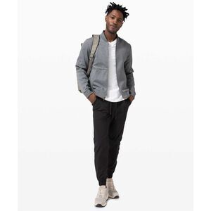 Lululemon Men’s City Sweat Bomber Fleece In Heathered Light Cast Size L